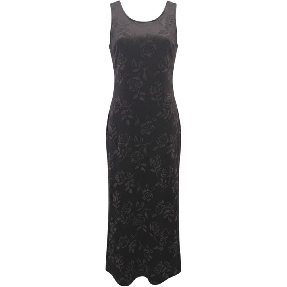 Vintage Y2K 90s Design Studio Spiegel Floral Burnout Velvet Maxi Dress Small
